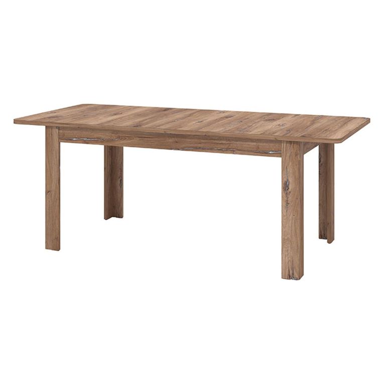 Tavolo Allungabile Marrone Noce 8 Posti Allungabile 160x91x77h cm, Effetto Invecchiato - Colosimi