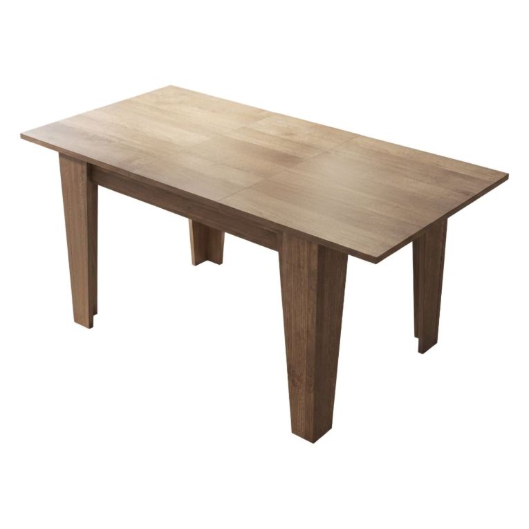 Tavolo Allungabile Marrone Noce Allungabile Meccanismo Estensione Allunga Centrale 160x80x78h cm, Lunghezza Massima 160 cm - Pizzoli