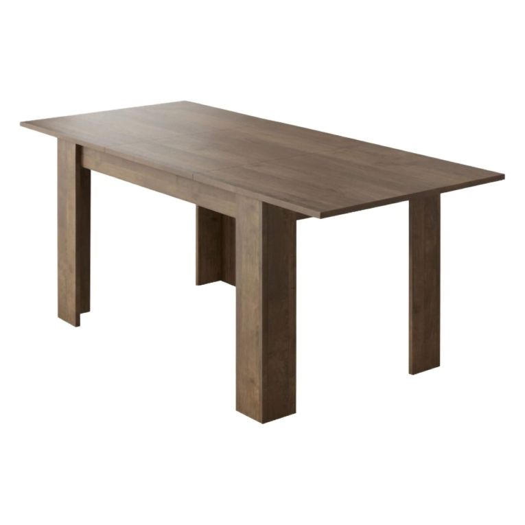 Tavolo Allungabile Marrone Noce Allungabile Meccanismo Estensione Allunga Centrale 200x90x75h cm, Lunghezza Massima 200 cm - Marene