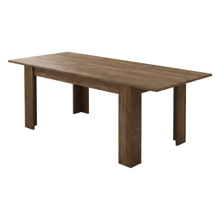 Tavolo Allungabile Marrone Noce Allungabile Meccanismo Estensione Allunga Centrale 220x90x75h cm, Lunghezza Massima 220 cm - Campora