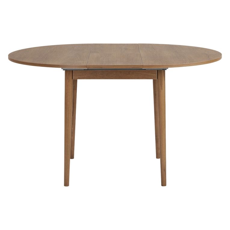 Tavolo Allungabile Marrone Quercia 6 Posti Allungabile 100x100x75h cm, Meccanismo Estensione Allunga Centrale - Bee