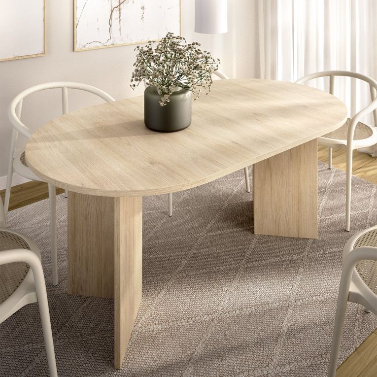 Tavolo Allungabile Marrone Rovere 6 Posti Allungabile 90x140x76h cm, - Espanola