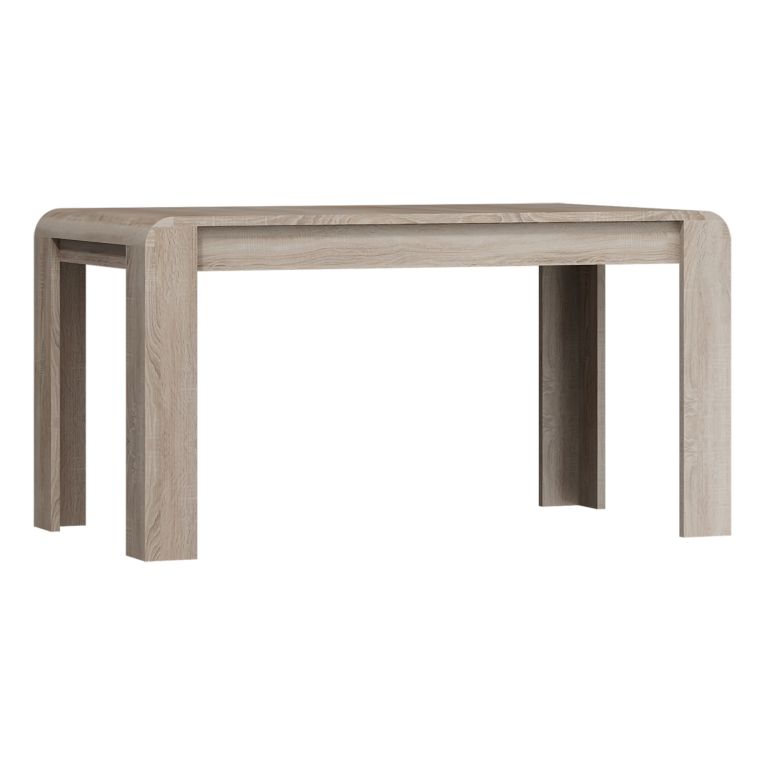 Tavolo Allungabile Marrone Rovere 8 Posti Allungabile 115x80x76h cm, Angoli Arrotondati - Kasano