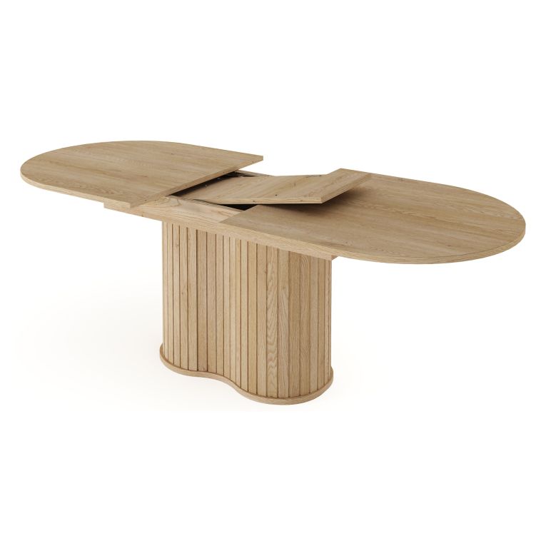 Tavolo Allungabile Marrone Rovere 8 Posti Allungabile 180x90x76h cm, Meccanismo Estensione Allunga Centrale - Kasota