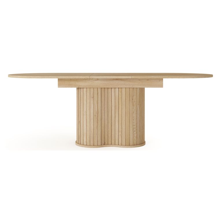 Tavolo Allungabile Marrone Rovere 8 Posti Allungabile 180x90x76h cm, Meccanismo Estensione Allunga Centrale - Kasota
