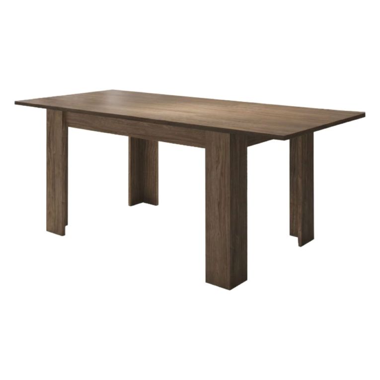 Tavolo Allungabile Marrone Rovere Allungabile Meccanismo Estensione Allunga Centrale 200x90x75h cm, Lunghezza Massima 200 cm - Marene