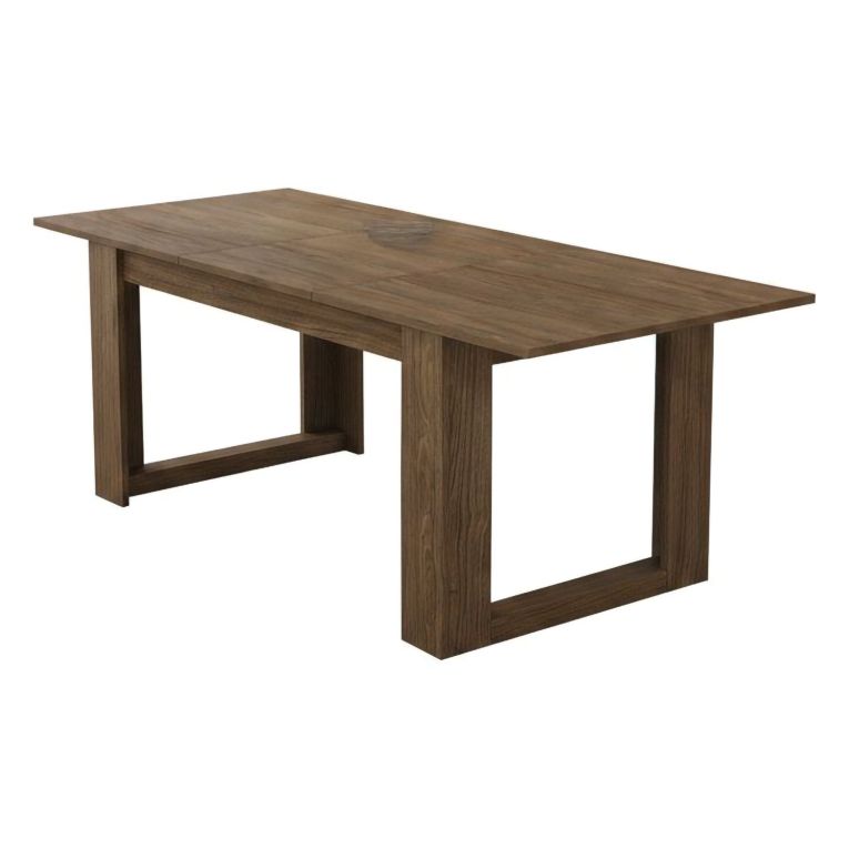 Tavolo Allungabile Marrone Rovere Allungabile Meccanismo Estensione Allunga Centrale 220x90x75h cm, Lunghezza Massima 220 cm - Campora