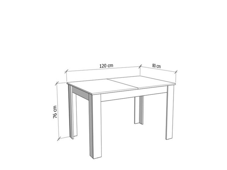 Tavolo Allungabile Marrone Rovere Nodi 8 Posti Allungabile 120x80x76h cm - Marudo