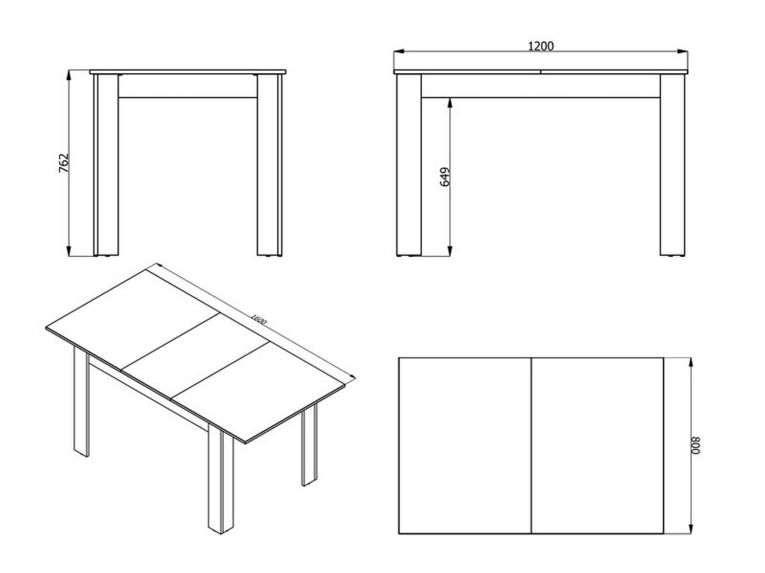 Tavolo Allungabile Marrone Rovere Nodi 8 Posti Allungabile 120x80x76h cm - Marudo