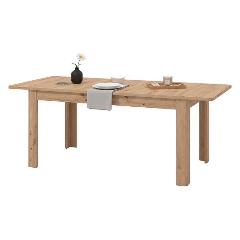 Tavolo Allungabile Marrone Rovere Nodi 8 Posti Allungabile 160x90.5x76.5h cm, - Colosimi
