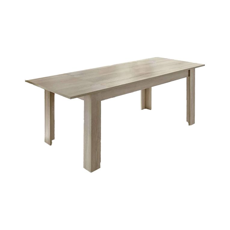 Tavolo allungabile Monticolo, Consolle con allunghe, Tavolo da pranzo multiuso, Ripiano estensibile da cucina, Made in Italy, 137x90 h79 cm, Rovere