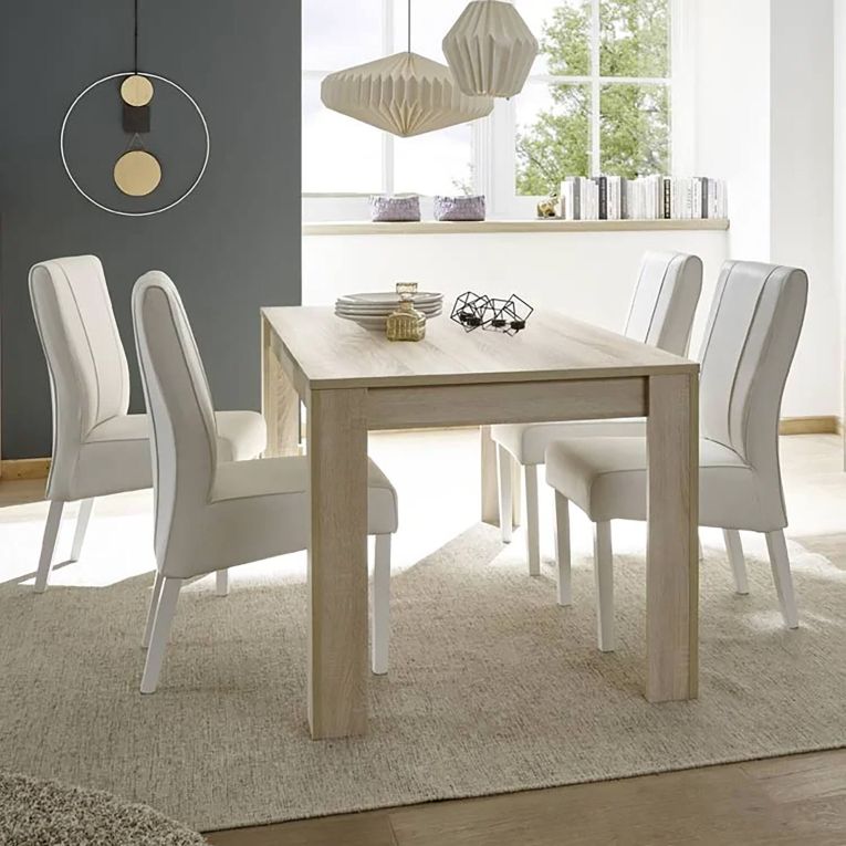 Tavolo allungabile Monticolo, Consolle con allunghe, Tavolo da pranzo multiuso, Ripiano estensibile da cucina, Made in Italy, 137x90 h79 cm, Rovere