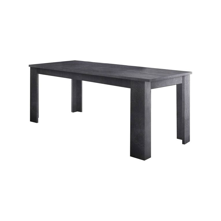 Tavolo allungabile Natan, Consolle allungabile fino a 12 posti, Consolle estensibile 100% Made in Italy, cm 160-210x90h75, Ardesia