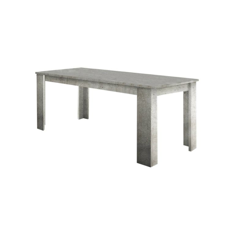 Tavolo allungabile Natan, Consolle allungabile fino a 12 posti, Consolle estensibile 100% Made in Italy, cm 160-210x90h75, Cemento