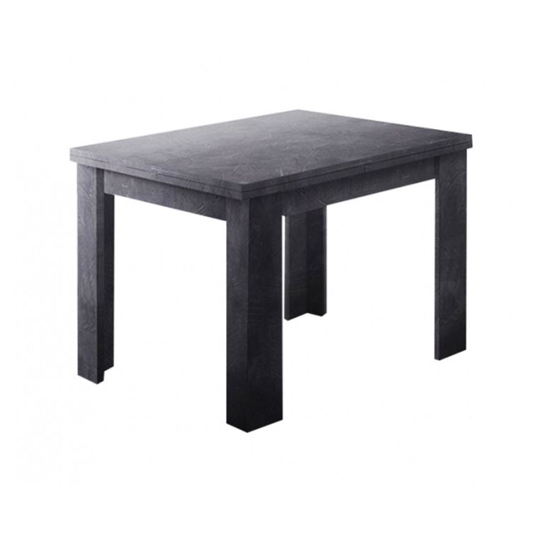 Tavolo allungabile Otto, Consolle ausiliare da cucina, Tavolo allungabile, 100% Made in Italy, cm 90x90h75, Ardesia