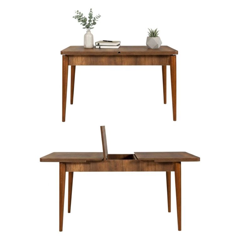 Tavolo allungabile vintage 6-8 posti 130x80cm noce - Dorotea