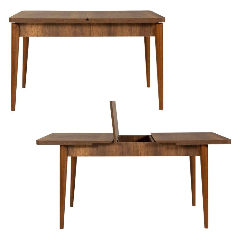 Tavolo allungabile vintage 6-8 posti 130x80cm noce - Dorotea