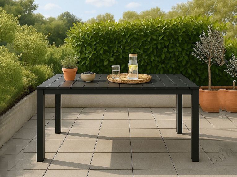 Tavolo da esterno 10 posti 160x98cm antracite - Magelang