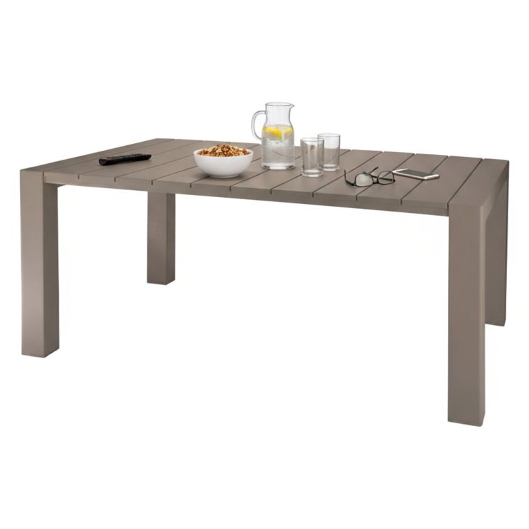 Tavolo da esterno 10 posti 160x98cm tortora - Magelang