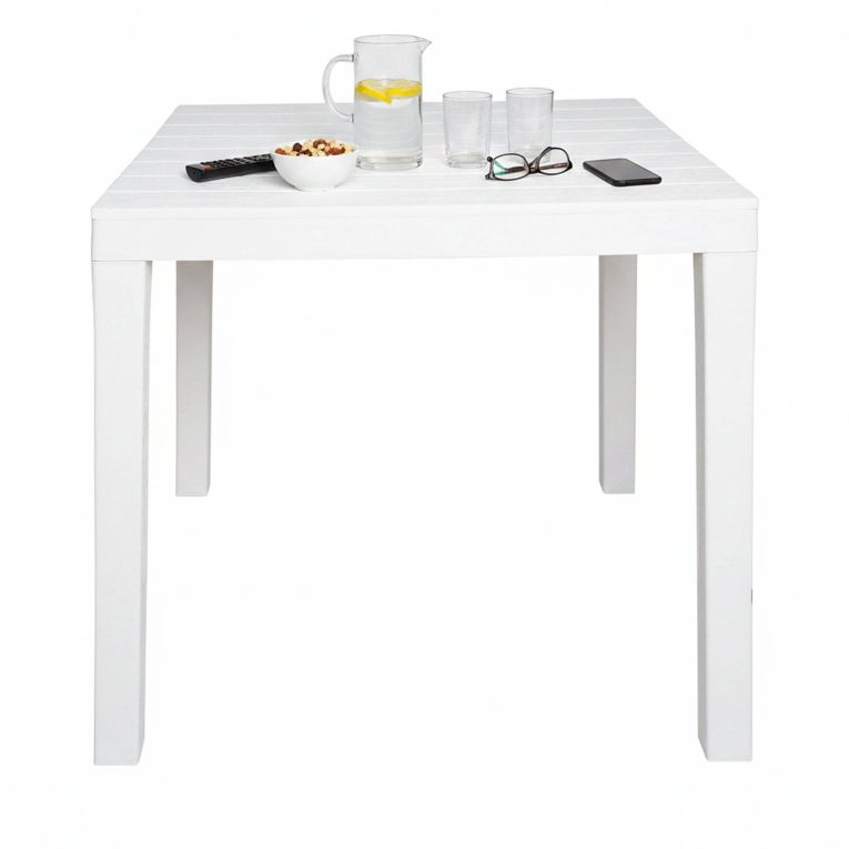 Tavolo da esterno 4 posti 78x78cm bianco - Vo