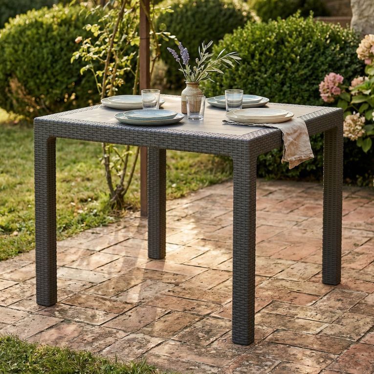 Tavolo da esterno 4 posti 95x95cm antracite - Terrace