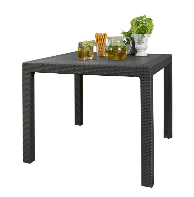 Tavolo da esterno 4 posti 95x95cm antracite - Terrace