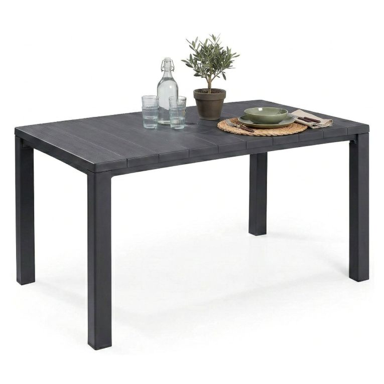 Tavolo da esterno 6 posti 147x90cm antracite - Listowel