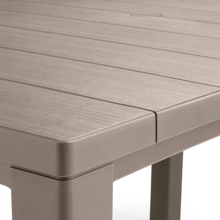 Tavolo da esterno 6 posti 147x90cm tortora - Listowel