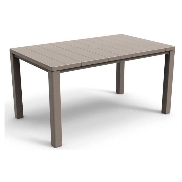 Tavolo da esterno 6 posti 147x90cm tortora - Listowel