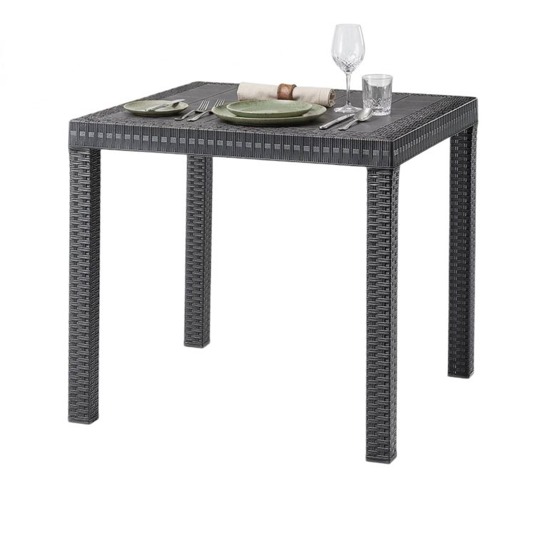 Tavolo da esterno 6 posti 80x80cm antracite - Acqua