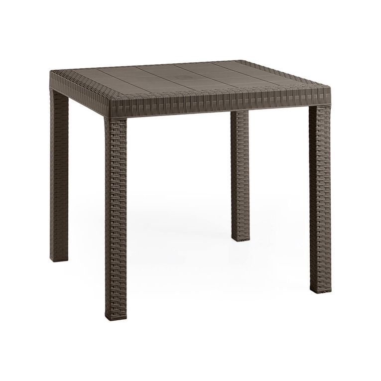 Tavolo da esterno 6 posti 80x80cm marrone - Acqua