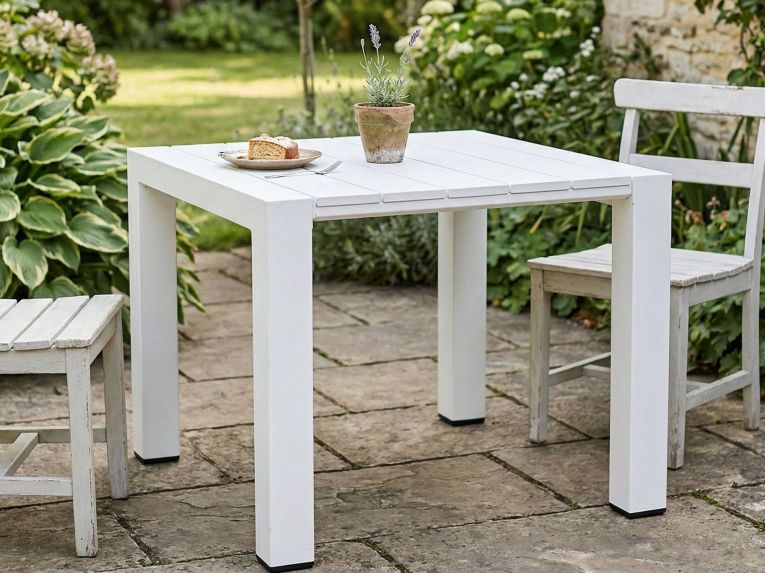 Tavolo da esterno 6 posti 90x98cm bianco - Malang