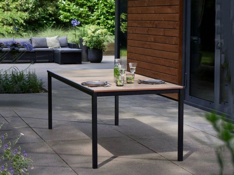 Tavolo da esterno 8 posti 200x95cm rovere e antracite - Sarnia