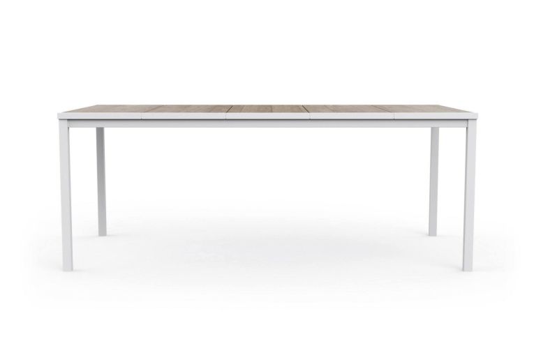 Tavolo da esterno 8 posti 200x95cm rovere e bianco - Sarnia