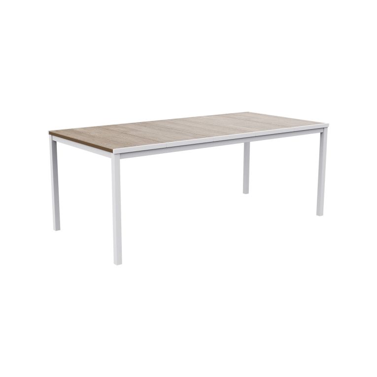 Tavolo da esterno 8 posti 200x95cm rovere e bianco - Sarnia