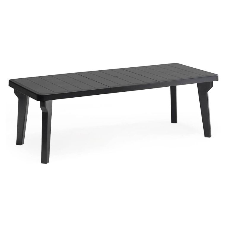 Tavolo da esterno allungabile 8-10 posti 160-220x90cm antracite - Anatre