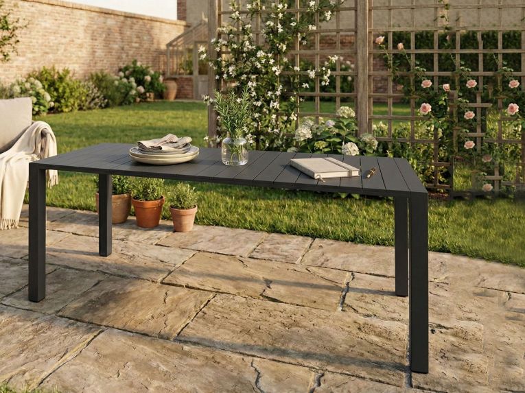 Tavolo da esterno allungabile 8-10 posti 160-230x98cm antracite - Lahat