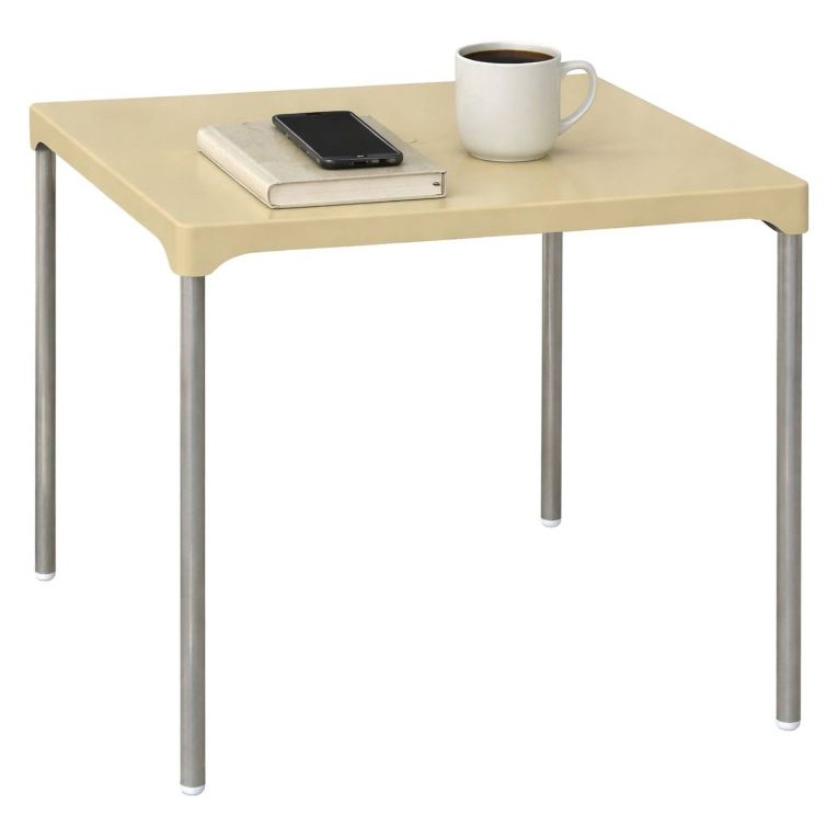 Tavolo da Esterno Beige 4 Posti Tavolo Tavolo Fisso Quadrato 75x75x72h cm, Lunghezza Massima 75 cm Made in Italy - Brownstown