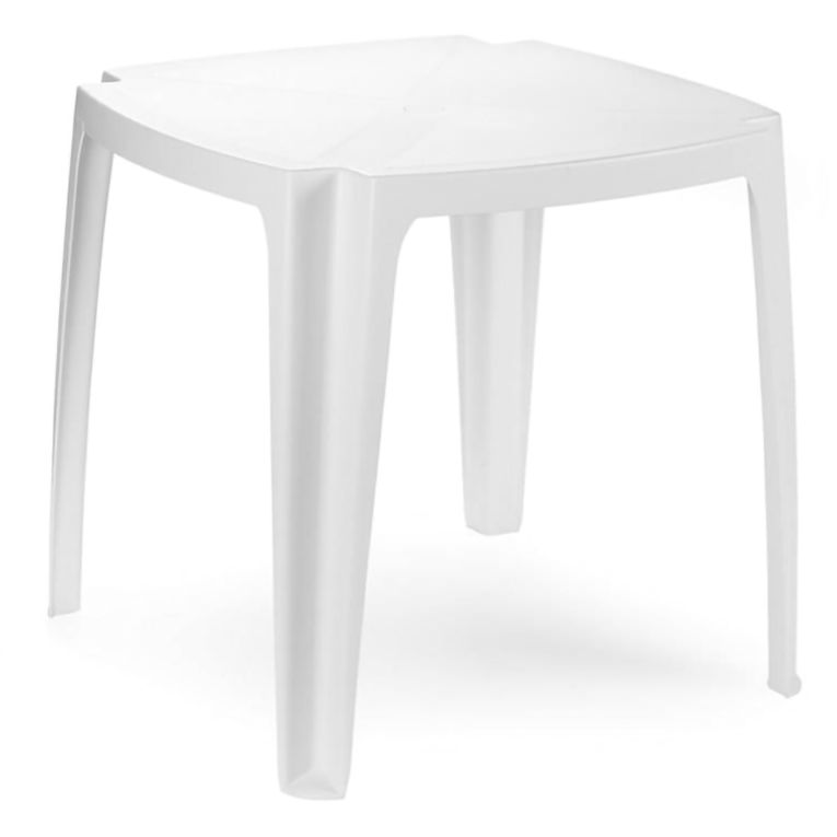 Tavolo da Esterno Bianco 4 Posti Tavolo Tavolo da Esterno Fisso 75x75x72h cm, Lunghezza Massima 75 cm Made in Italy - Smithport