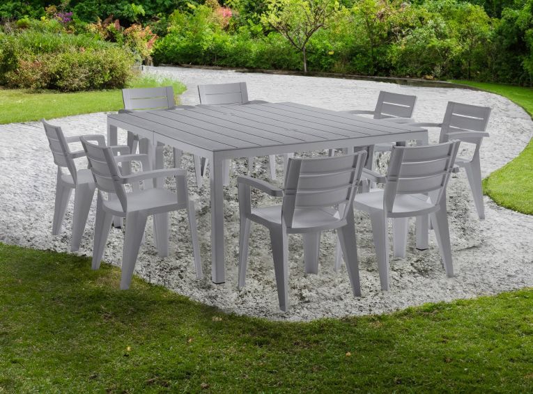 Tavolo da esterno Campana, 292x86 h74 cm, Grigio