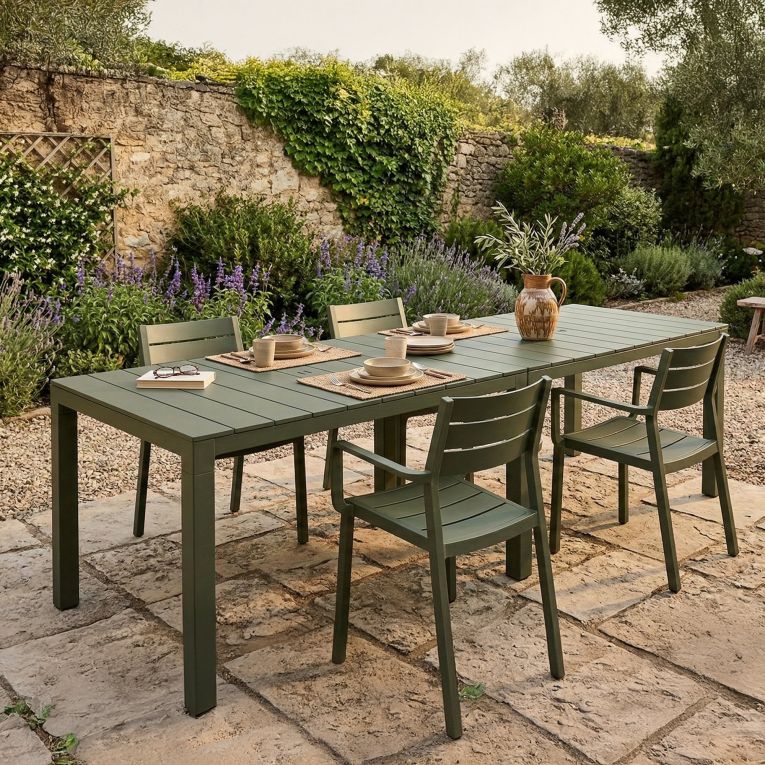 Tavolo da esterno Campana, 292x86 h74 cm, Verde