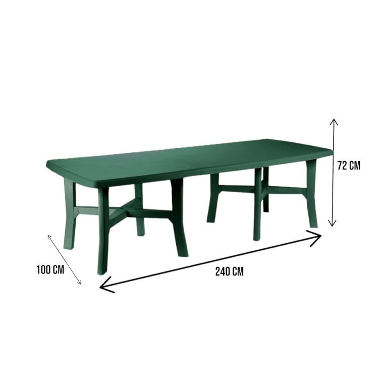 Tavolo da esterno Dhysa, 160x90h72 cm, Verde