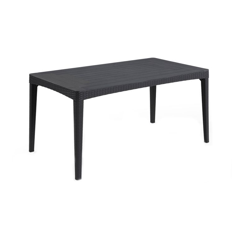 Tavolo da esterno Lappano, Base per picnic, Piano da pranzo da giardino, Banco outdoor multiuso, 160x90 h74 cm, Antracite