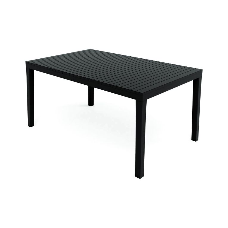 Tavolo da esterno Maratea, Tavolo rettangolare da pranzo, Tavolo da giardino multiuso, 100% Made in Italy, 150x90h72 Cm, Antracite