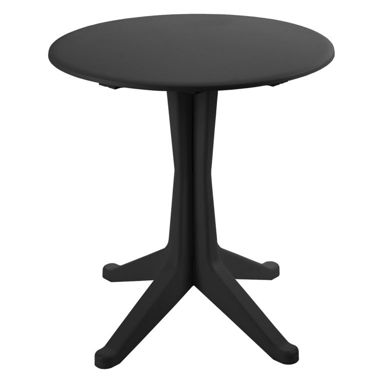 Tavolo da Esterno Nero Antracite 2 Posti Lunghezza Massima 70 cm 70x70x72h cm, Finitura Effetto Liscio Made in Italy - Trimble