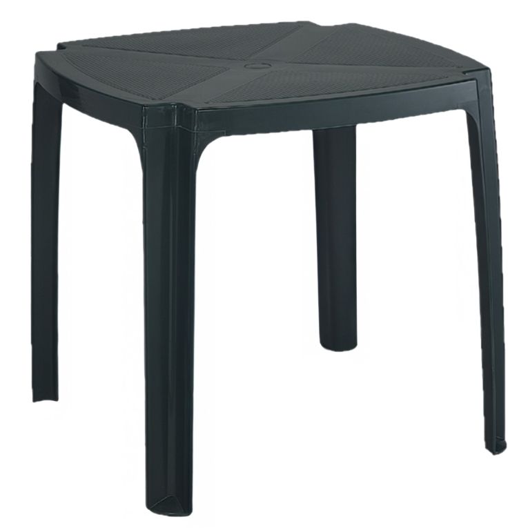 Tavolo da Esterno Nero Antracite 4 Posti Lunghezza Massima 75 cm 75x75x72h cm, Finitura Effetto Liscio Made in Italy - Smithport