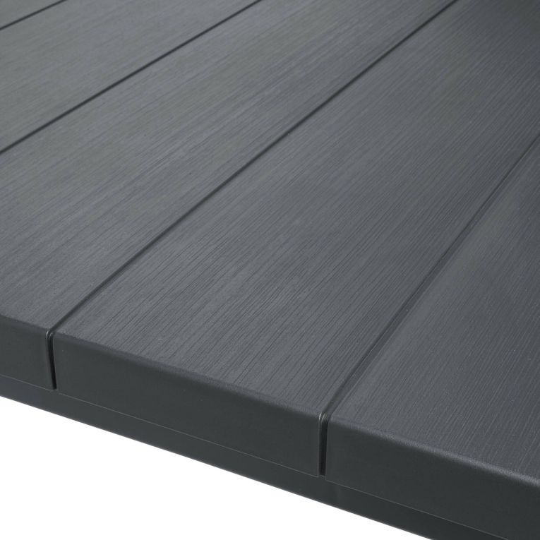 Tavolo da esterno Quiliano, Base per picnic, Piano da pranzo da giardino, Banco outdoor multiuso, 147x90 h75 cm, Antracite