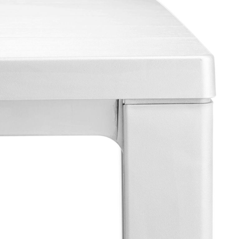 Tavolo da esterno Quiliano, Base per picnic, Piano da pranzo da giardino, Banco outdoor multiuso, 147x90 h75 cm, Bianco