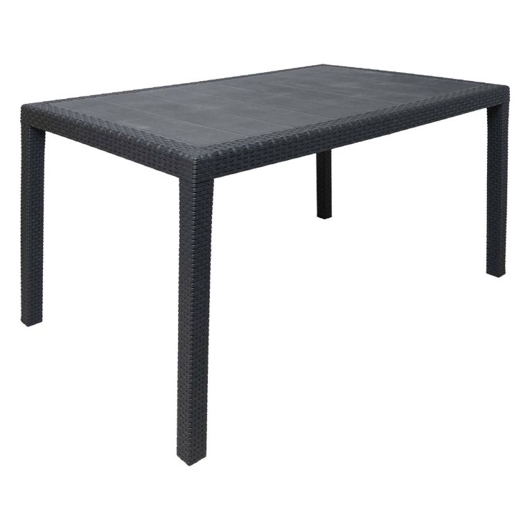 Tavolo da esterno resistente 10 posti 150x90cm antracite - Ariana