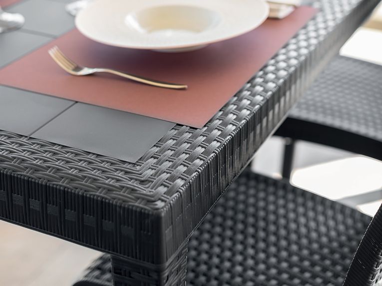 Tavolo da esterno rettangolare 10 posti 150x90cm antracite - Adila